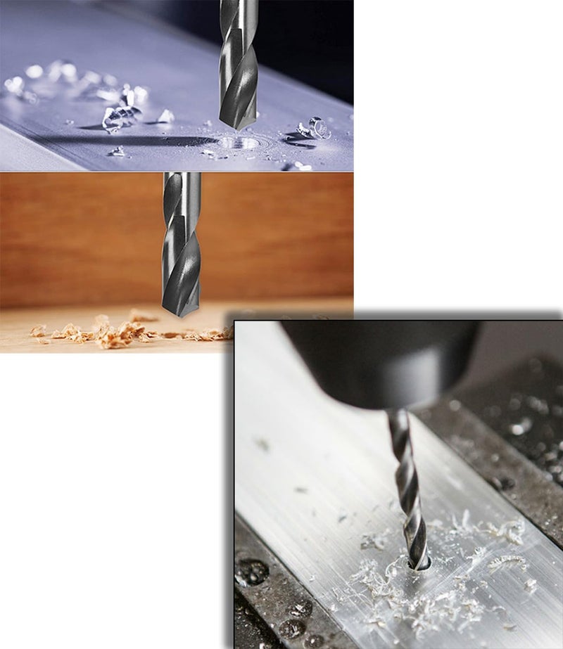 JIUWU Drill Bit Set,13 Pack Tungsten Steel Cemented Carbide Twist Drill Bits, Metal YG Alloy Blade, for Cast Iron, Iron Plate, Pig, 3 4 5 6 7 8 9 10 11 12 13.5 14 15 mm Drill Bit Set - Image 5